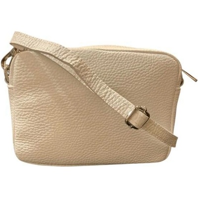 Vera Pelle dámská kožená malá crossbody kabelka 1276 d01 bílá