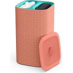 Joseph Joseph Tota Pop - 60 Liter Laundry Hamper with Lid, 2 Removable Laundry Bags with Handles - Coral/Green - 50026 (50026)