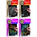 Vyškrábavací obrázok dúhový strieborný