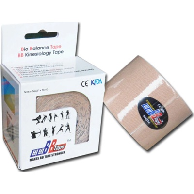 BB Tape Ice kineziotejp z hodvábu béžová 5 m x 5 cm