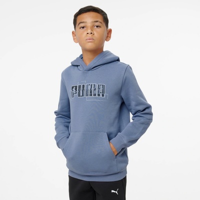 Puma dětská mikina s kapucí a potiskem