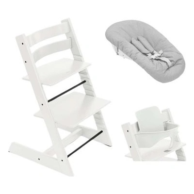 Stokke Tripp Trapp Bundle Set + Baby set + Newborn set - White/Grey – Zboží Dáma