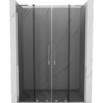 Mexen Velar L Duo плъзгаща се душ кабина, 140 см, графит, хром - 871-140-003-42-01 (871-140-003-42-01)