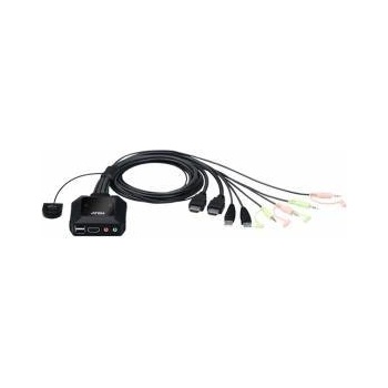ATEN Превключвател KVM ATEN CS22H, USB, HDMI, 2x 1, 4K, Remote port selector, CS22H