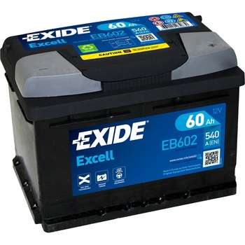 Exide Excell 12V 60Ah 540A EB602