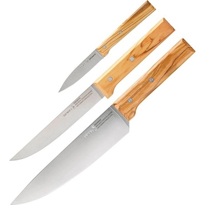 Opinel Комплект кухненски ножове Opinel Parallele Olive, 3 бр (002494-pe)