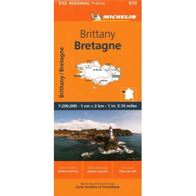 Brittany - Michelin Regional Map 512