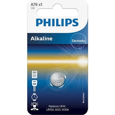 Philips A76/01B GOMBELEM ALKALI LR44 1.5V 1-BLISTER (A76/01B)