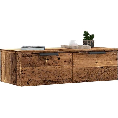 vidaXL Стенен шкаф, старо дърво, 68x30x20 см, инженерно дърво (856983)
