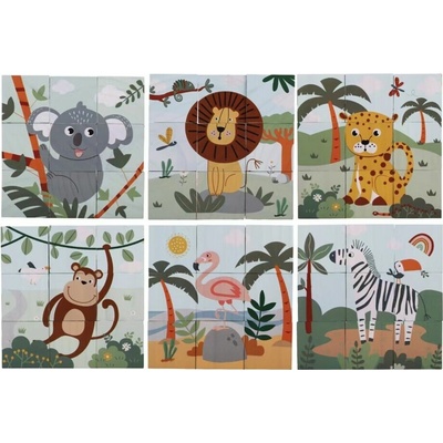 Rappa 2Kids Toys Dřevěné kostky Safari