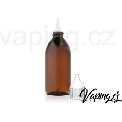 Vaping Lahvička s uzávěrem a kapátkem tmavá 50 ml