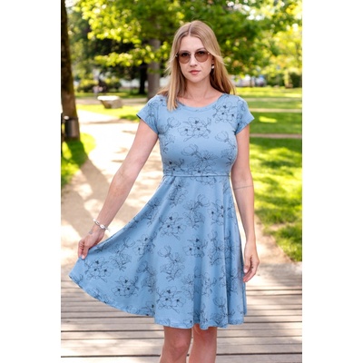 Jsem máma bambusové kojicí šaty modré s květy – Hledejceny.cz