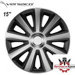 Versaco Тасове за джанти 15'' Versaco Carbon Aviator - Silver / Black (56075) - avtochastikrasi