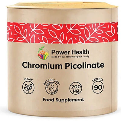 Power Health Хром (пиколинат) 200 μg 90 таблетки | Power Health (011332 (PCRM90) PWH)