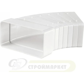 VENTS КОЛЯНО ЗА ПЛОСЪК ВЪЗДУХОВОД 63153-52510 55х110 УНИВЕРСАЛНО ПВЦ (6315352510)