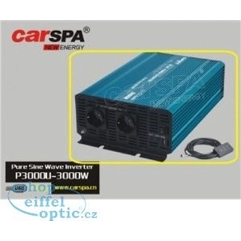 Carspa P3000U-24 24V/230V+USB 3000W, čistá sinusovka