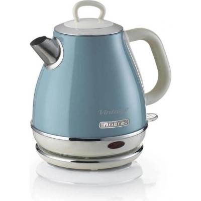 Ariete Електрическа кана Ariete VINTAGE, 1л. , 1630 W, 360 ° безжична въртяща се основа, Студени стени, Автоматично изключване - СВЕТЛОСИН (AR-00C286805AR0)