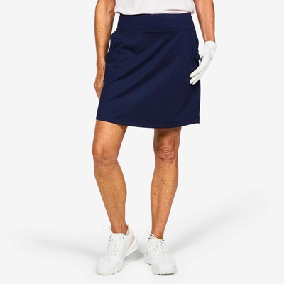 Inesis dámska golfová sukňa so šortkami WW500 tmavomodrá