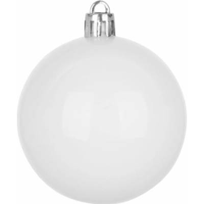 MagicHome Vánoční koule, 10 ks, bílé, na vánoční stromek, 6 cm