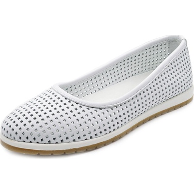 Looke perforované baleríny Carrolin white L0601_03