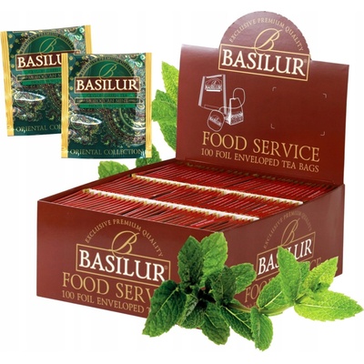 BASILUR Čaj zelený MOROCCAN MINT expresní MÁTOVÝ HoReCa 100 ks
