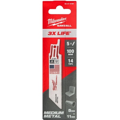 Milwaukee Нож за саблен трион SM 100 x 14 Tpi 5 бр (48475181)