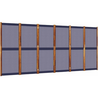 vidaXL Paraván 420 × 180 cm tmavě modrý 6dílný 4003362