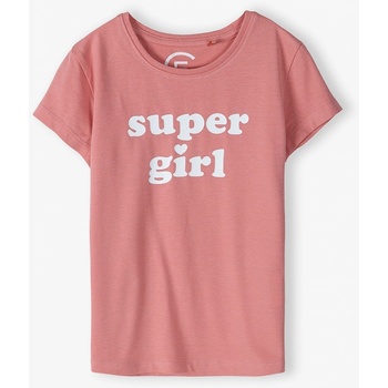 Family Concept dívčí tričko krátký rukáv Super Girl růžová