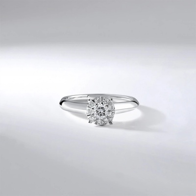 Lillian Vassago Zásnubní briliantový Prsten bílé zlato LLV59 DR177W