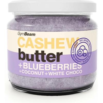 GymBeam Cashew Butter with Coconut, White Choco and Blueberries orechová nátierka s čokoládou 340 g
