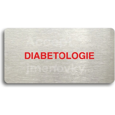 ACCEPT Piktogram DIABETOLOGIE - stříbrná tabulka - barevný tisk bez rámečku