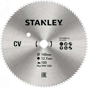Stanley 10080 Pilový kotouč pro příčné řezy 140 x 12,7 mm, 100 zubů