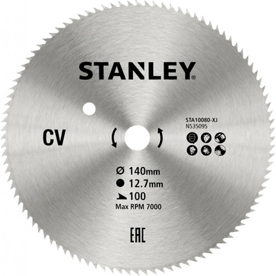 Stanley 10080 Pilový kotouč pro příčné řezy 140 x 12,7 mm, 100 zubů