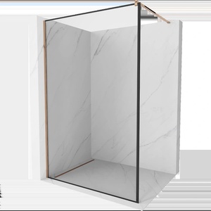 Mexen Kioto душ стена Walk-in 50 x 200 см, черна рамка 8 мм, розово злато - 800-050-101-60-70 (800-050-101-60-70)