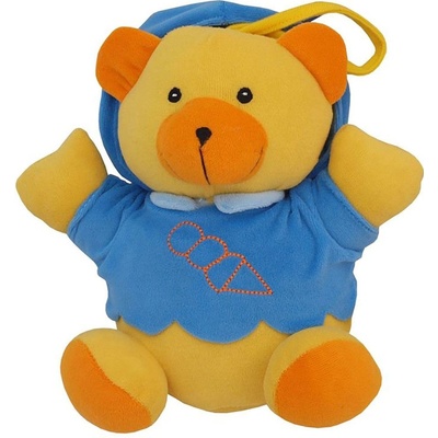 Baby Mix plyšová hračka s hracím strojčekom Macko modrý