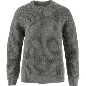Fjällräven Дамски вълнен пуловер Fjällräven Women's Övik Waffle Knit Wool jumper - Grey - размер XL (105-7041-0116)