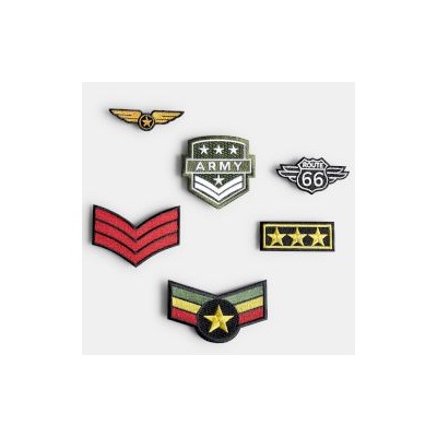 Goomby Текстилни емблеми Iron-On Army 6 броя