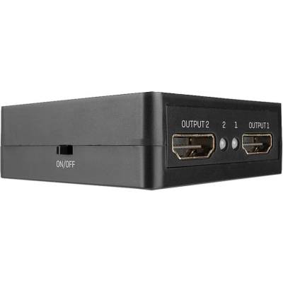 Lindy 2 Port HDMI сплитер 18Gbps, черен (38358)