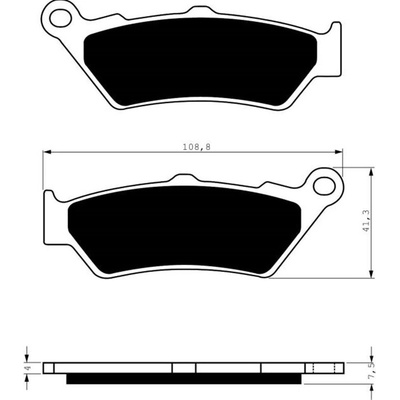 Zadní brzdové destičky Goldfren Moto Guzzi Griso 1100 2005-2009 směs S3