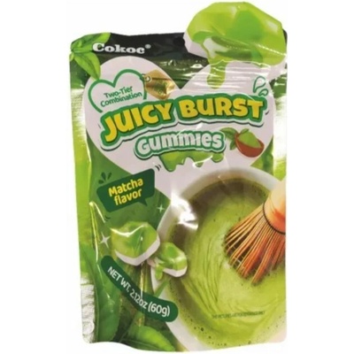 Cokos Cokoc dvouvrstvé gumové bonbóny s příchutí Matcha 60 g