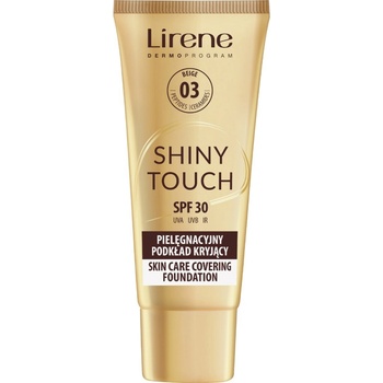 Lirene Shiny Touch ošetrujúci krycí make-up na tvár SPF30 beige 03 30 ml
