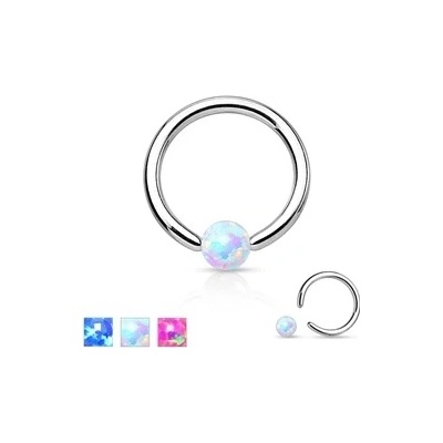 Piercingate kruh s kuličkou PKR00074 růžová