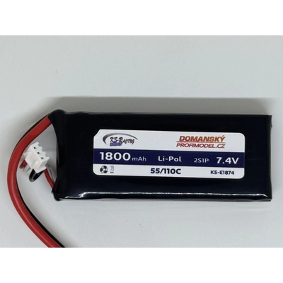 KS-Racing Energy Profimodel Li-Po baterie 1800mAh / 7,4V / 55/110C