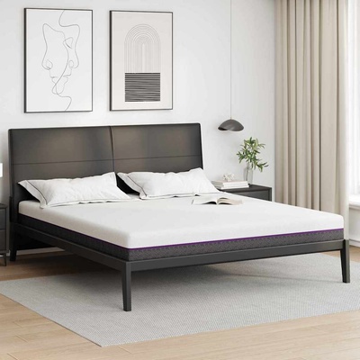 vidaXL Матрак от мемори пяна Средно 200 x 200 cm 16 см Бяло и сиво (4106333)