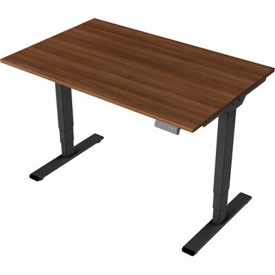 Delso Výškovo nastaviteľný stôl MIDJUSTER 60 x 120 cm orech / čierna