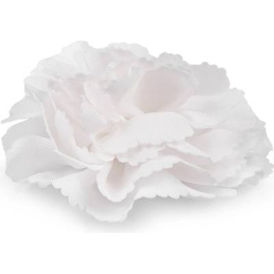 Textilní květ k našití a nalepení Ø10 cm - bílá (10 ks)