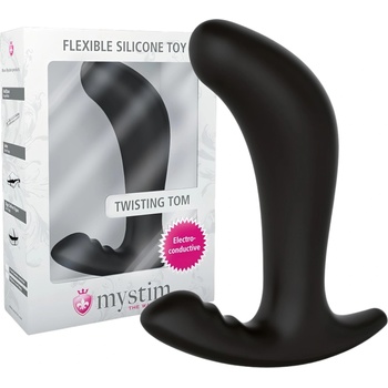 mystim Twisting Tom - електро анално дилдо (черно)