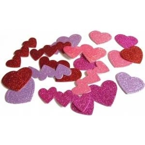 Arpex Sticker (label) Arpex foam glitter hearts (WA5915)