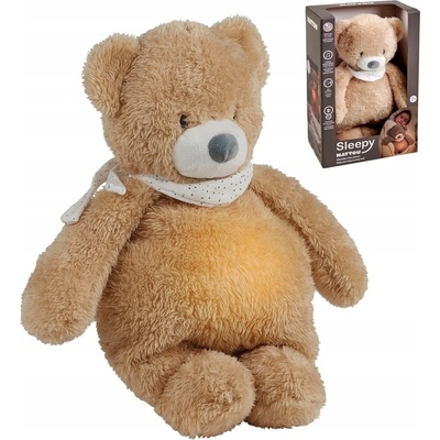 Nattou zaspávač plyšový hudobný so svetielkom a senzorom plače 4v1 Sleepy Bunny Pale Brown