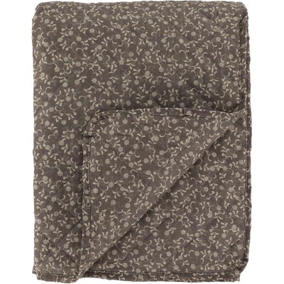 Chic Antique Šedý prehoz s kvetinami Aix Vintage Quilt 130 x 180 cm